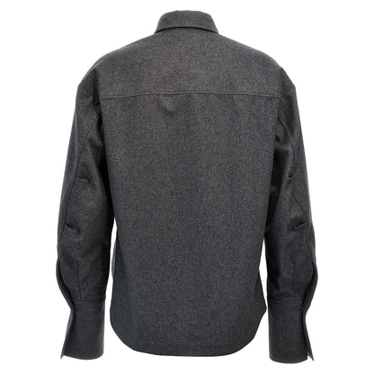 The Attico Gray Wool Blouse
