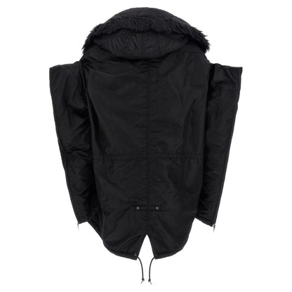 Junya Watanabe Black Nylon Full-Length Jacket
