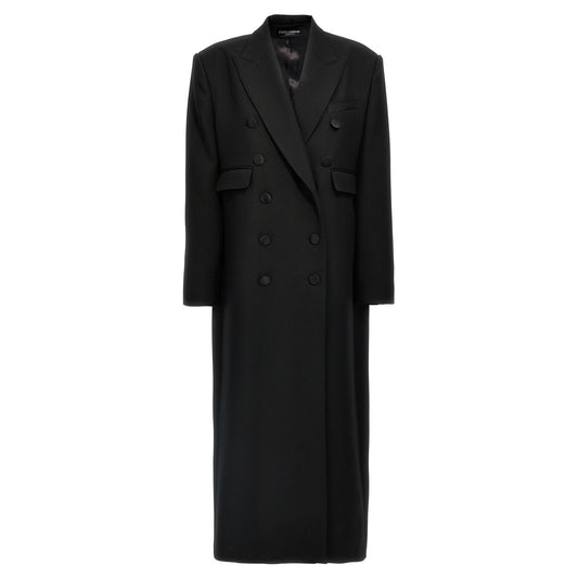 Dolce & Gabbana Black Virgin Wool Coat