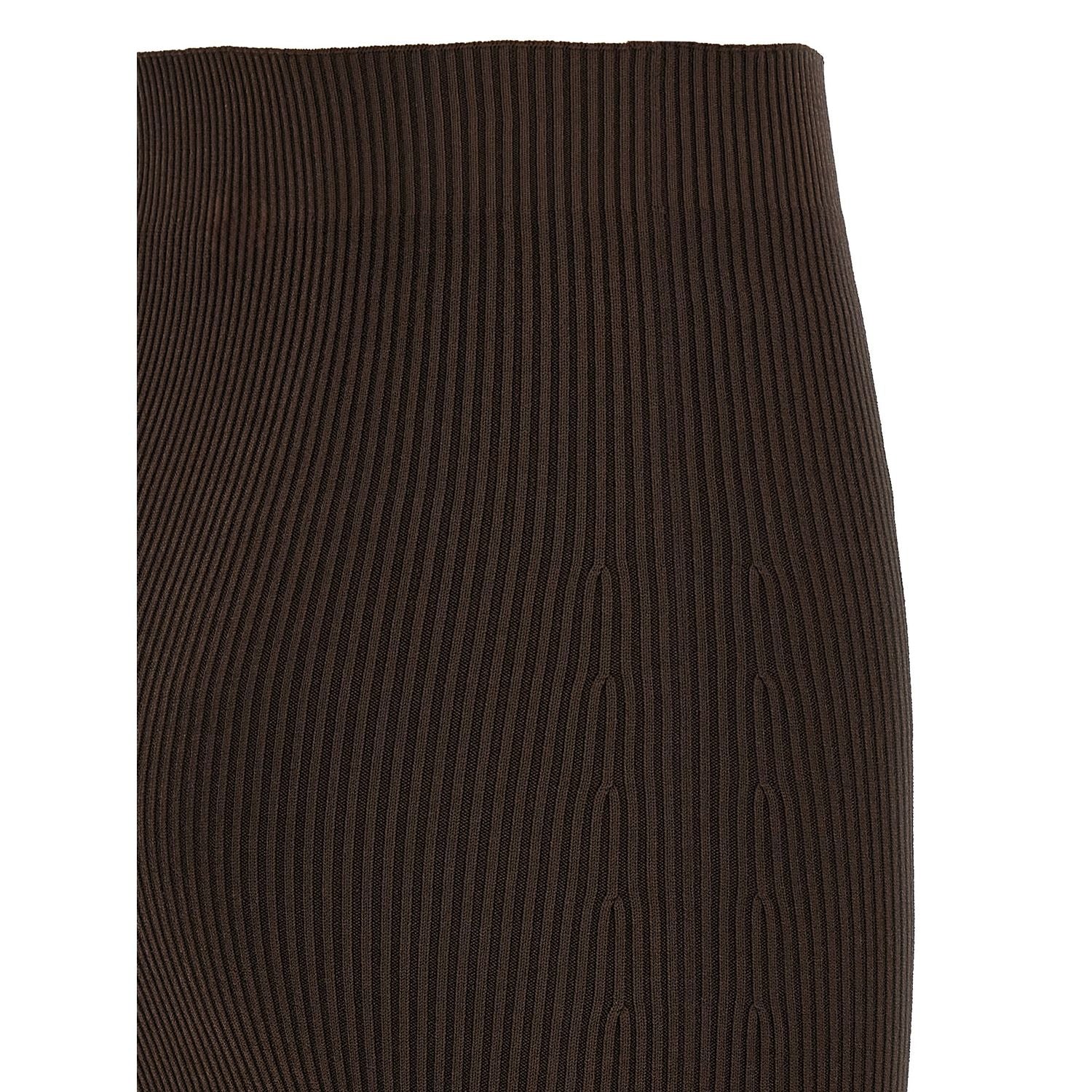 Max Mara Brown Viscose Mini Skirt