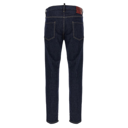 Dsquared² Blue Cotton Slim Fit Jeans