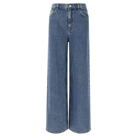 Theory Blue Cotton High-Waisted Jean