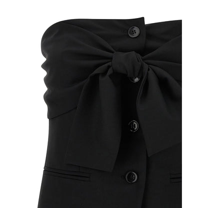 Max Mara Black Virgin Wool Tank Tops
