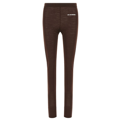 Jil Sander Bordeaux Polyester Leggings