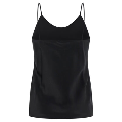 Max Mara Black Silk Tank Tops