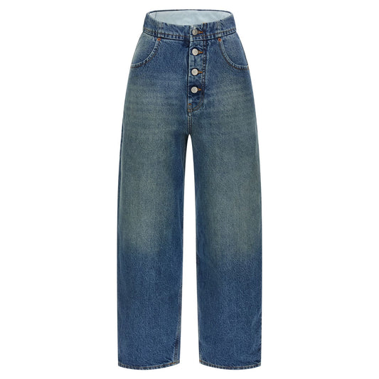 MM6 Maison Margiela Blue Cotton Straight-Leg Jeans