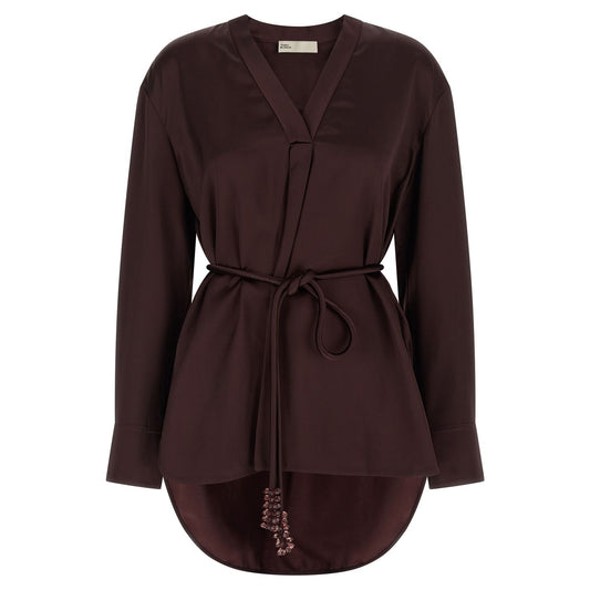 Tory Burch Bordeaux Viscose Blouse