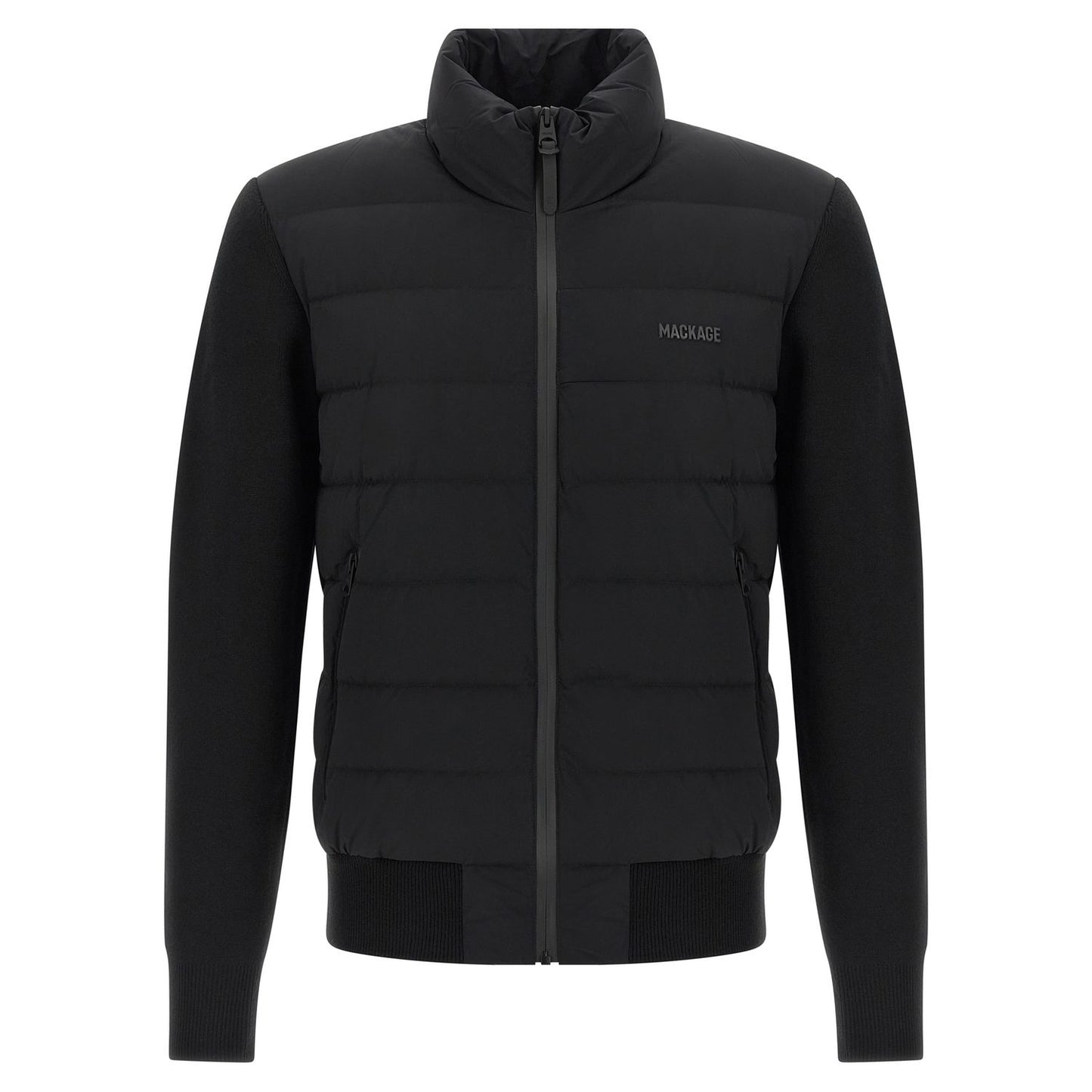 Mackage Blue Nylon Cardigan