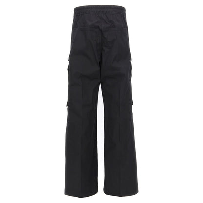 Rick Owens Black Cotton Cargo Pants