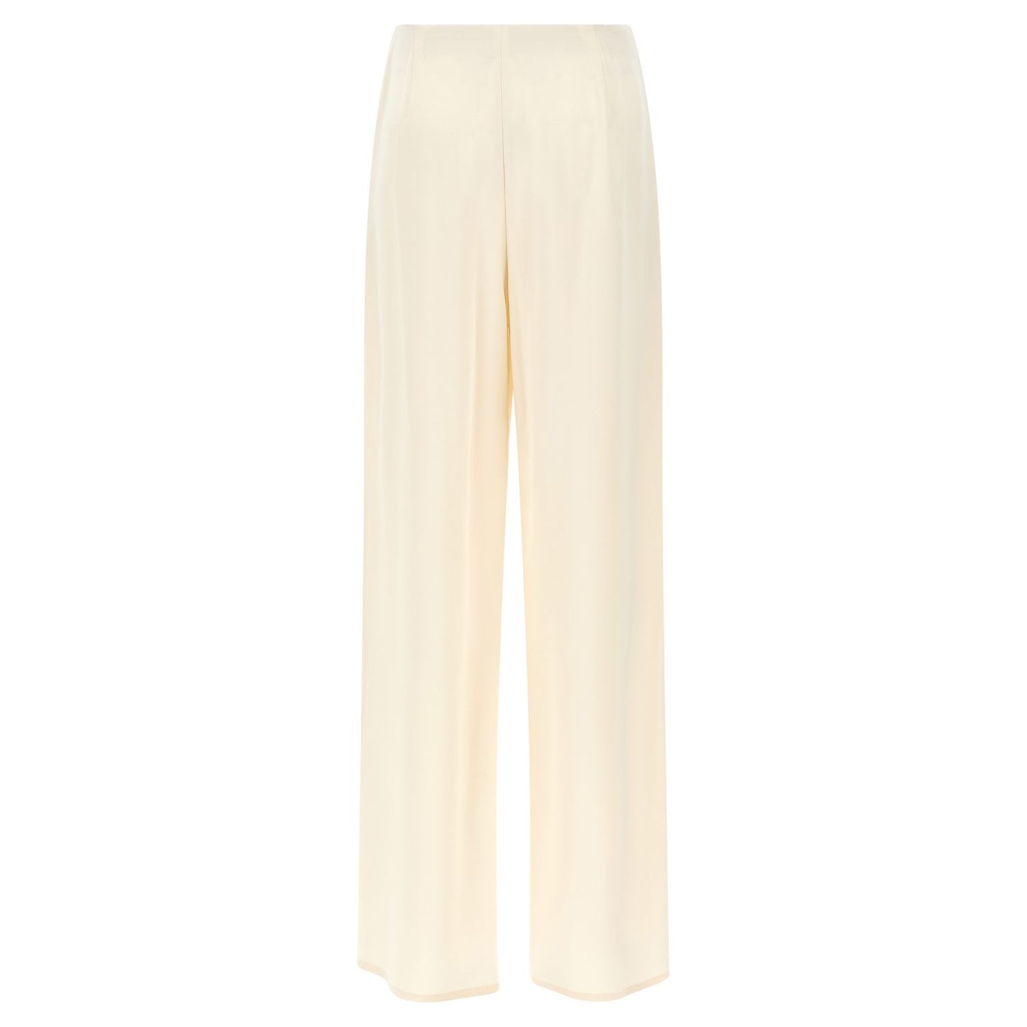 Max Mara White Silk Casual Pants
