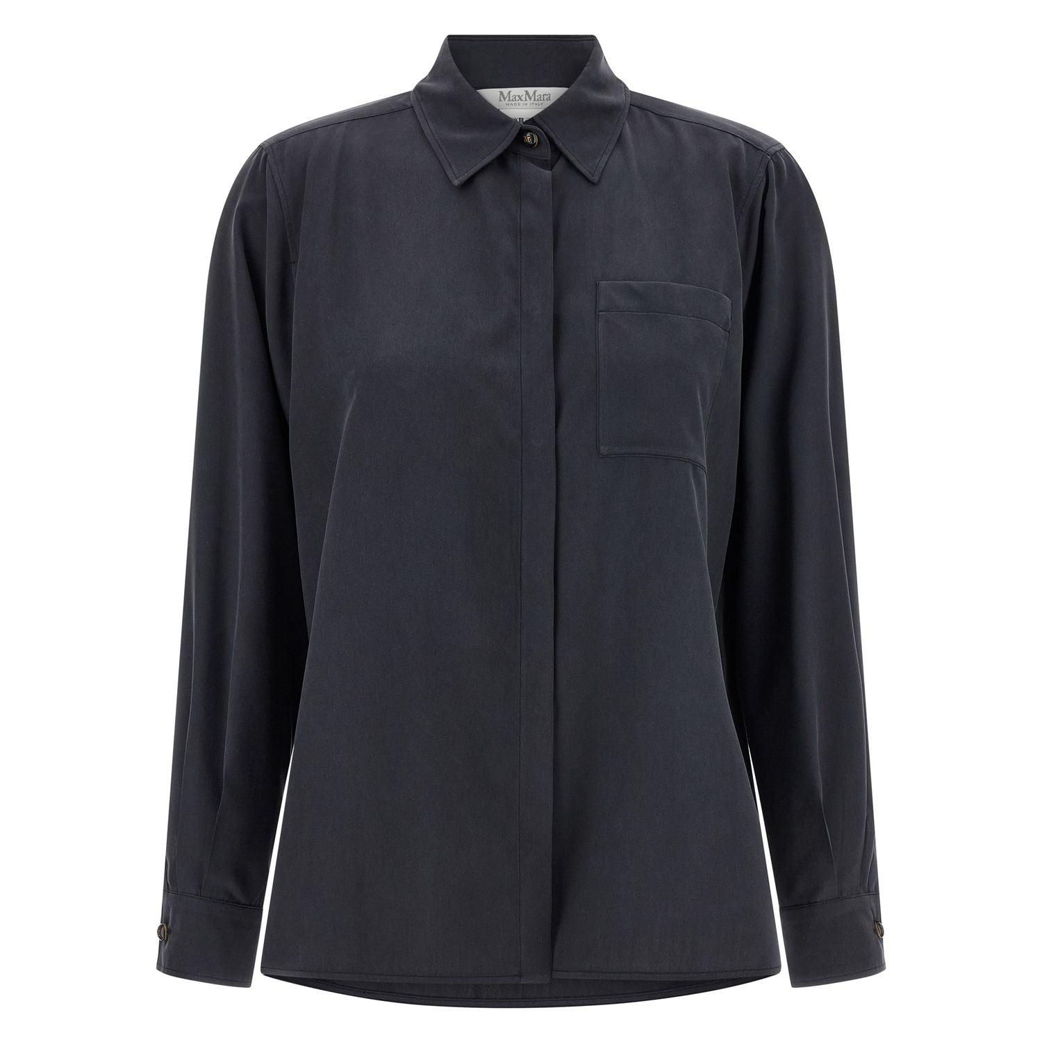 Max Mara Gray Silk Blouse
