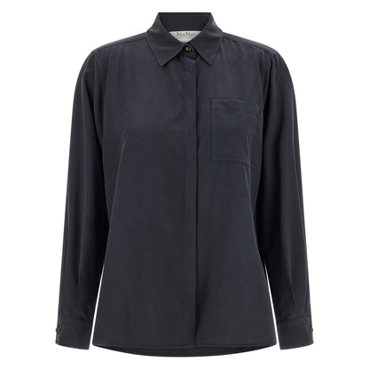 Max Mara Gray Silk Blouse