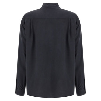 Max Mara Gray Silk Blouse