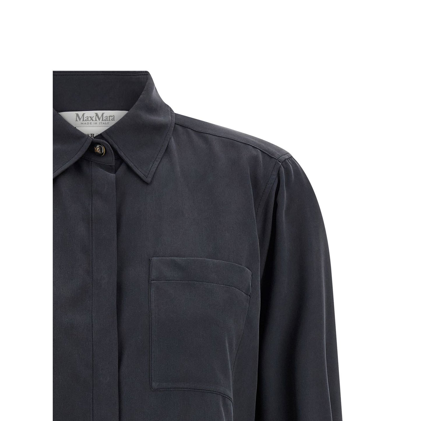 Max Mara Gray Silk Blouse