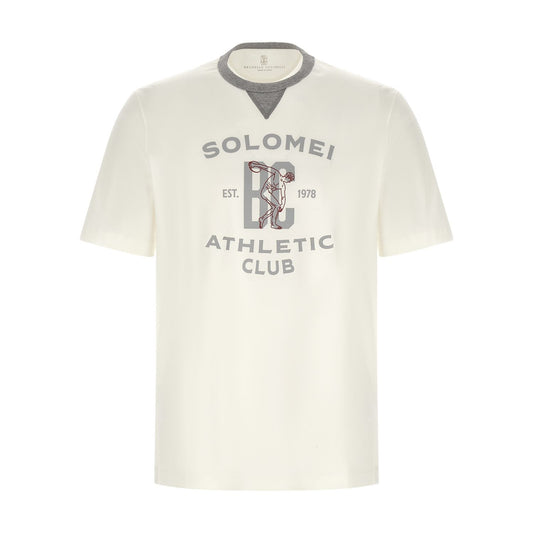 Brunello Cucinelli White Cotton T-Shirt