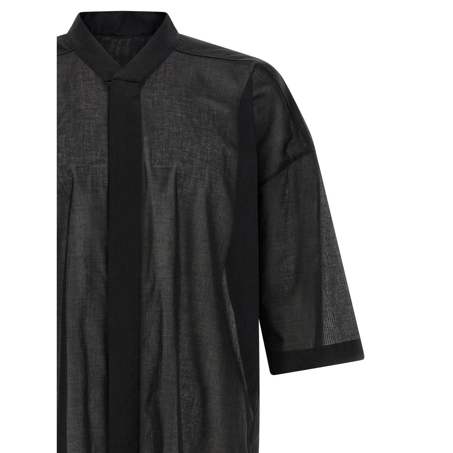 Rick Owens Black Cotton Blouse