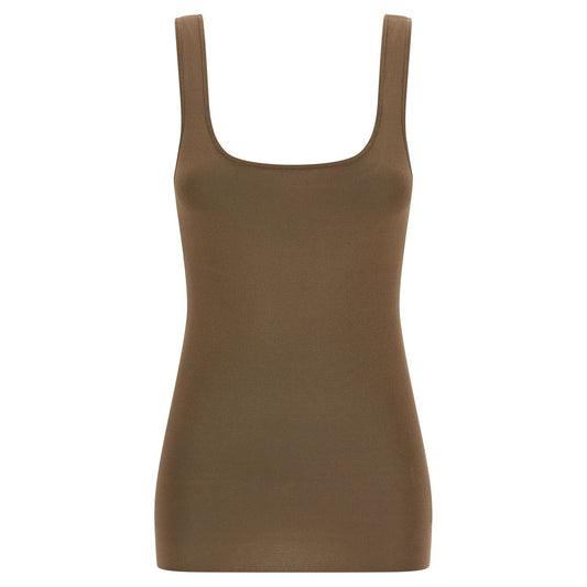Entire Studios Brown Viscose Sleeveles T-Shirt