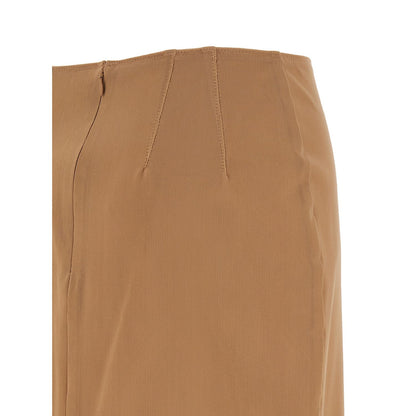 Armarium Beige Polyamide Midi Skirt