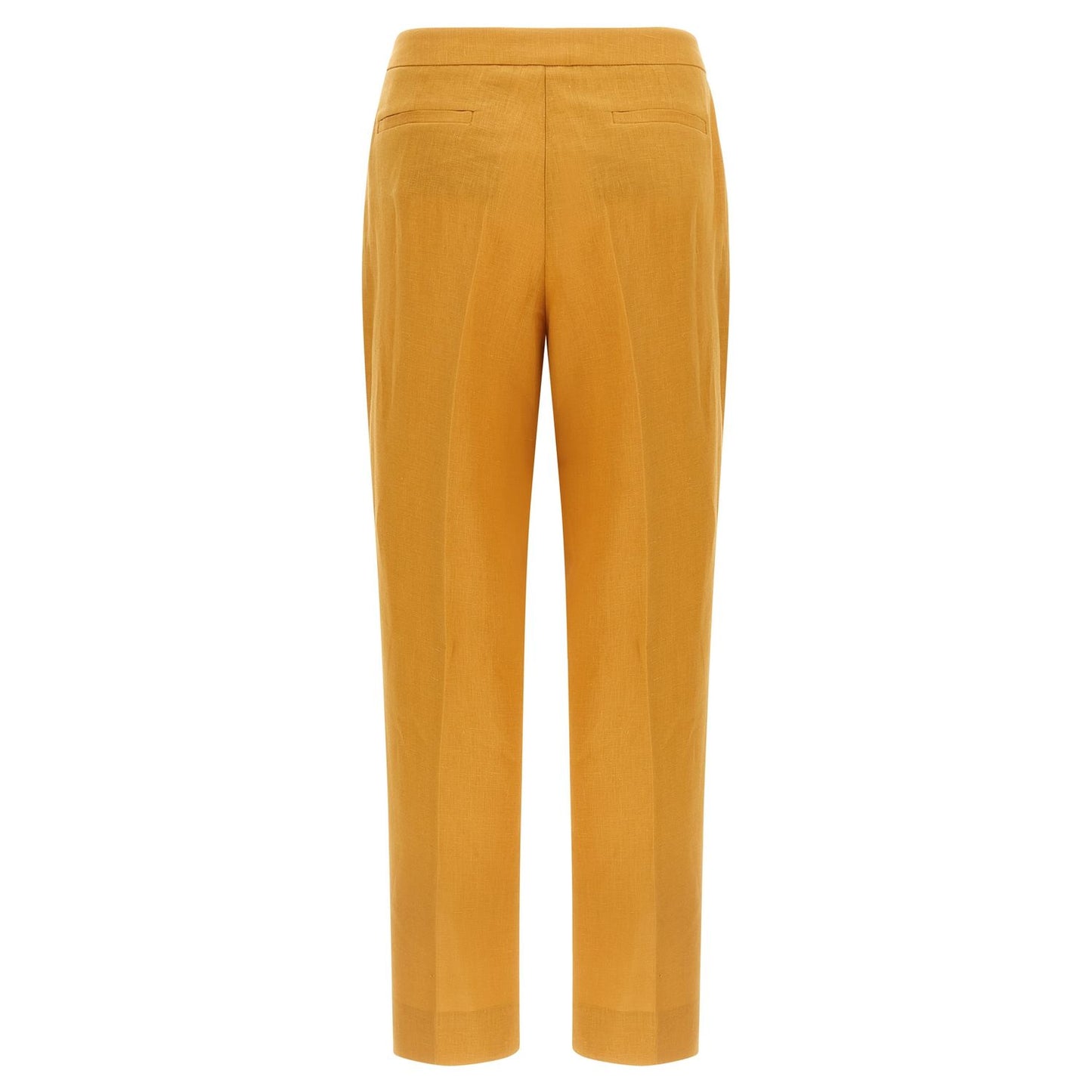 Herno Orange Linen Casual Pants