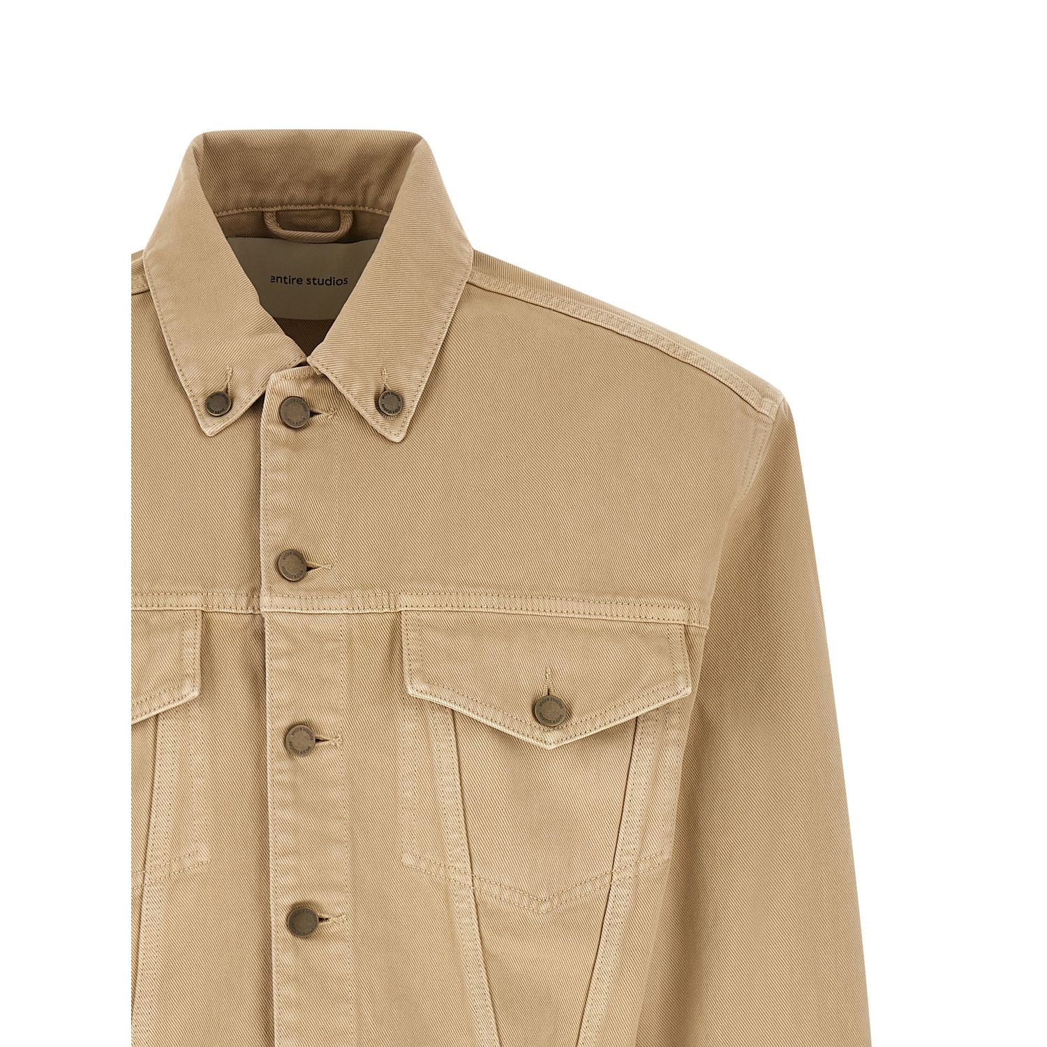 Entire Studios Beige Cotton Denim Jacket