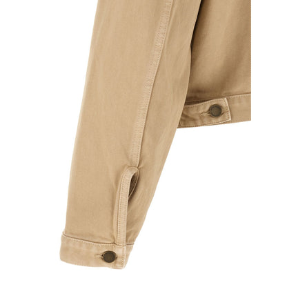 Entire Studios Beige Cotton Denim Jacket