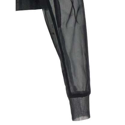 Rick Owens Black Nylon Bomber