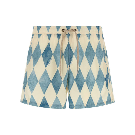 Ballantyne Blue Polyester Swim Shorts