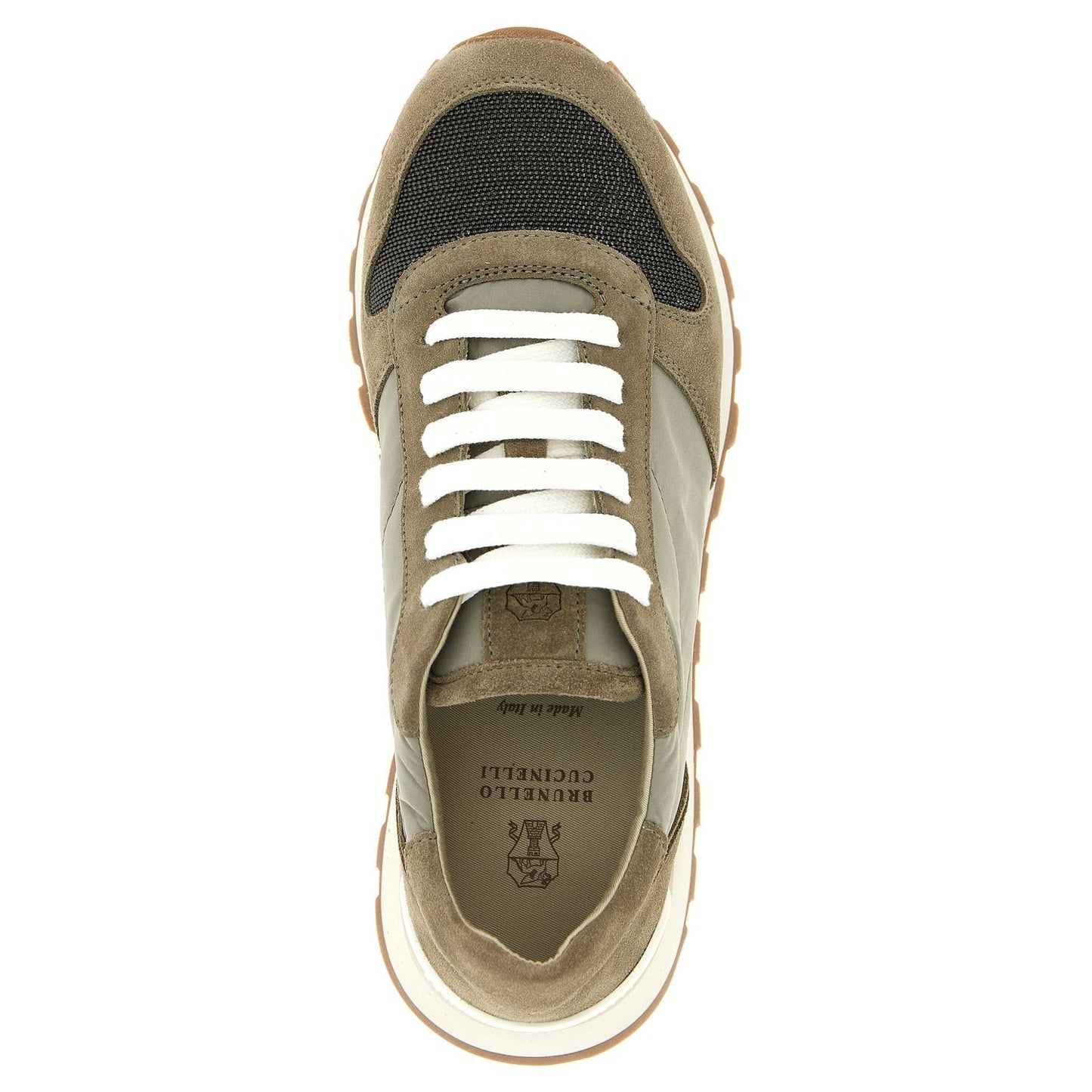 Brunello Cucinelli Bicolor Polyester Athletic Sneakers