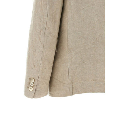 Comme Des Garçons Beige Linen Blazer