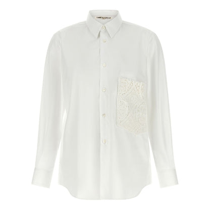 Comme Des Garçons White Cotton Blouse