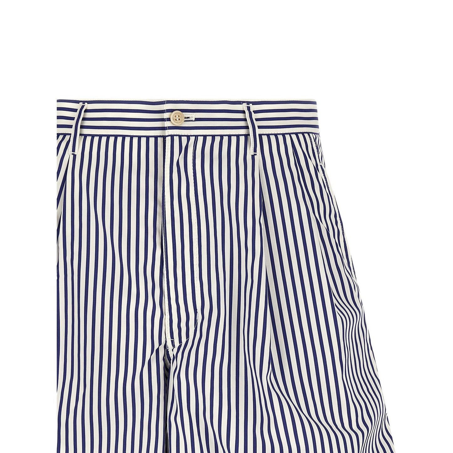Comme Des Garçons Blue Cotton Bermuda Shorts