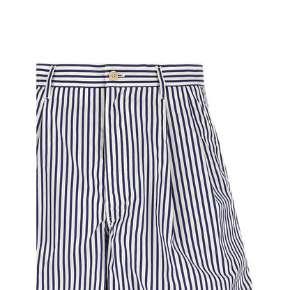 Comme Des Garçons Blue Cotton Bermuda Shorts