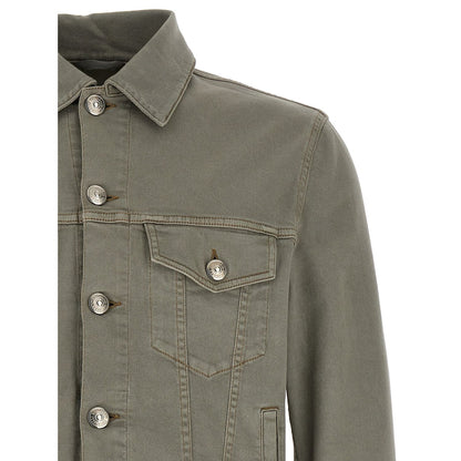 Brunello Cucinelli Gray Cotton Denim Jacket
