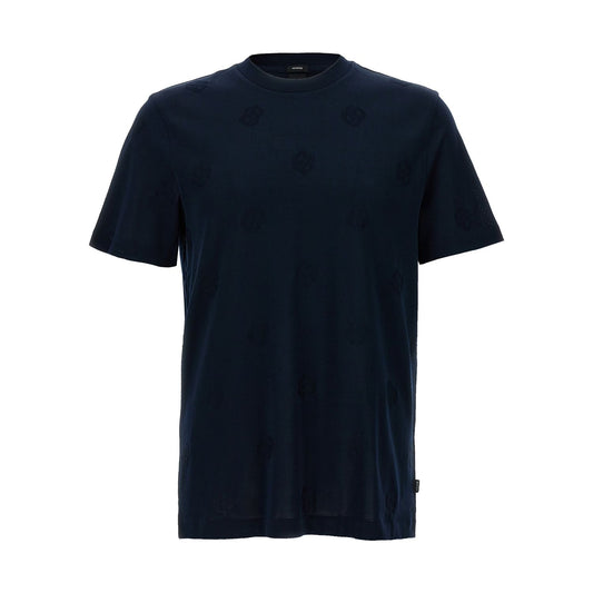 Hugo Boss Blue Cotton T-Shirt