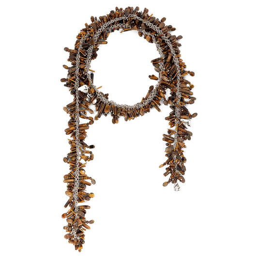 Dries Van Noten Brown Viscose Necklace