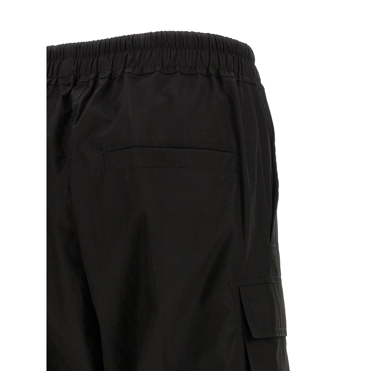 Rick Owens Black Cotton Cargo Pants
