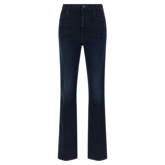Mother Denim Blue Cotton Flared Jeans