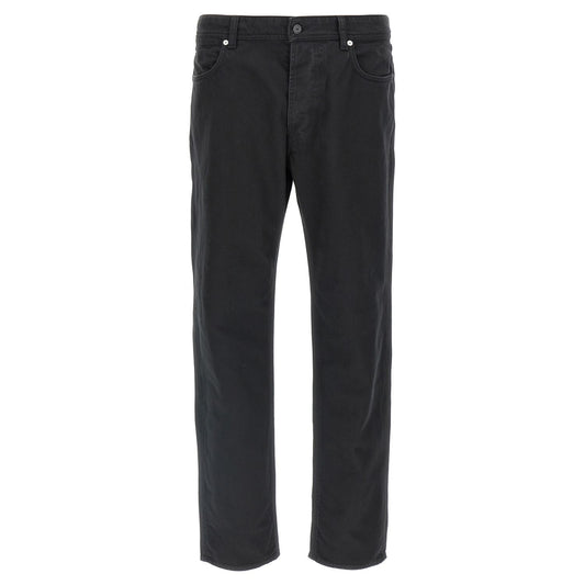 Stone Island Black Cotton Straight-Leg Jeans
