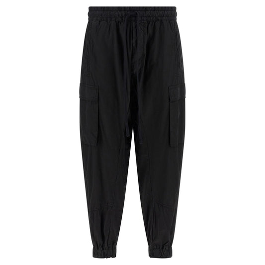 Thom Krom Black Organic Cotton Cargo Pants