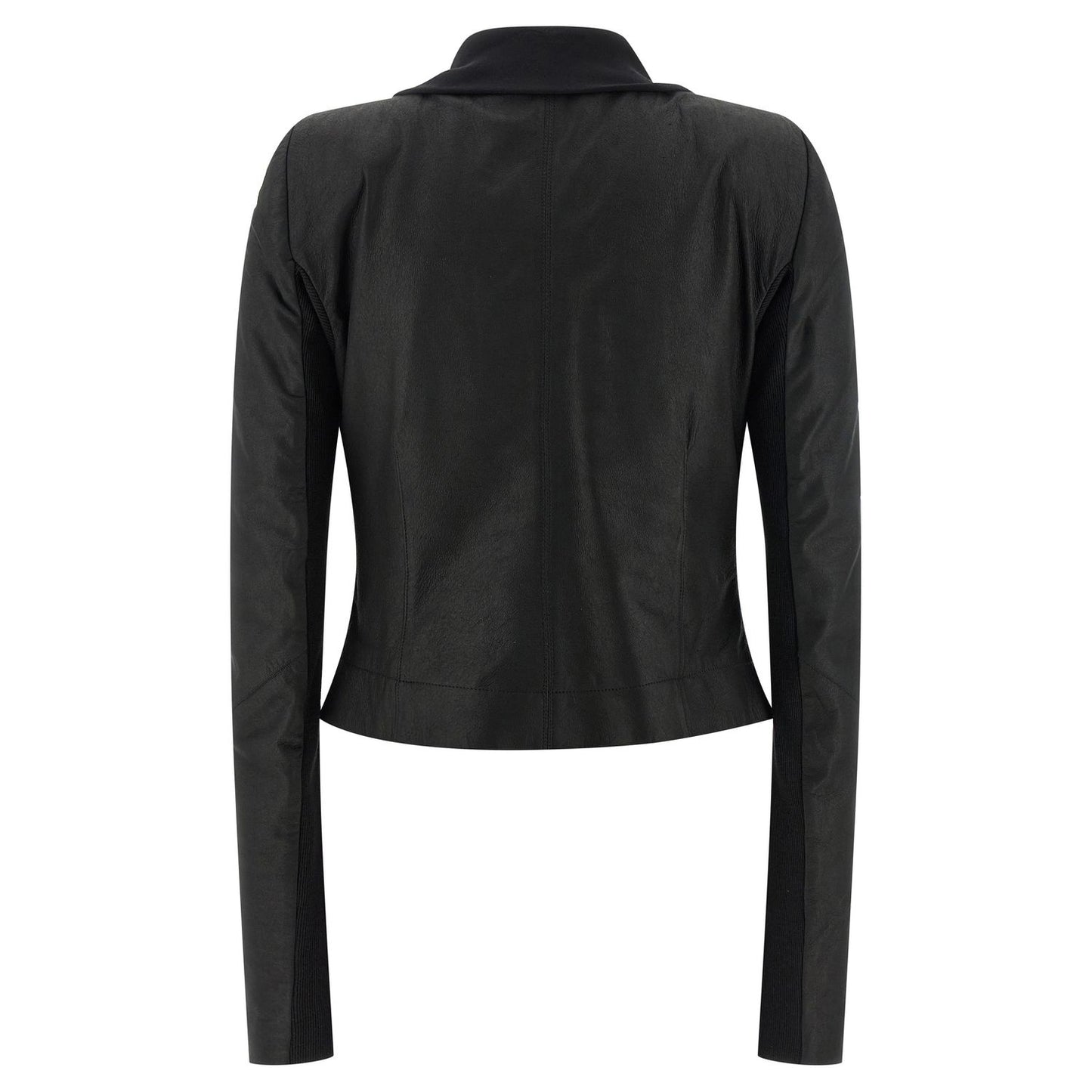 Rick Owens Black Lamb Leather Leather Jacket