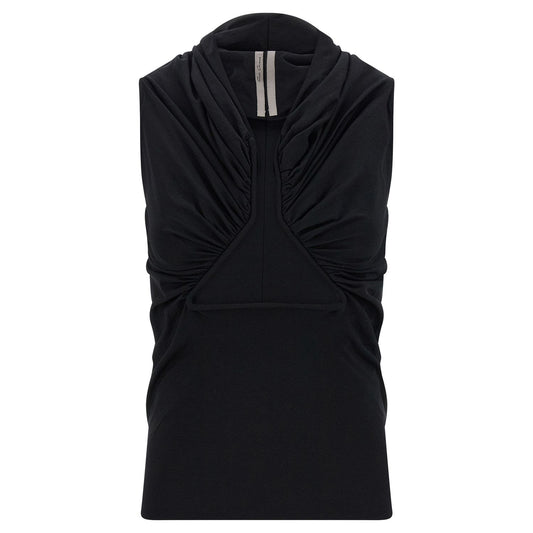 Rick Owens Black Cotton Tank Tops