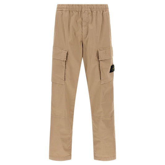 Stone Island Beige Cotton Cargo Pants