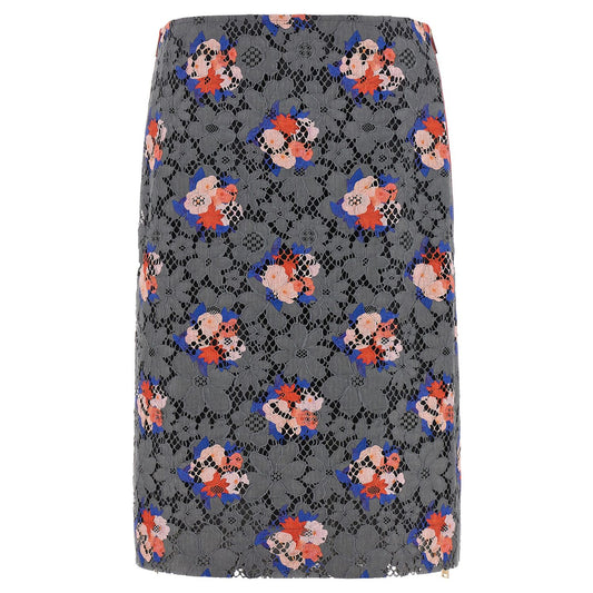 Fendi Gray Cotton Midi Skirt