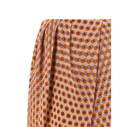 Dries Van Noten Multicolor Silk Midi Skirt