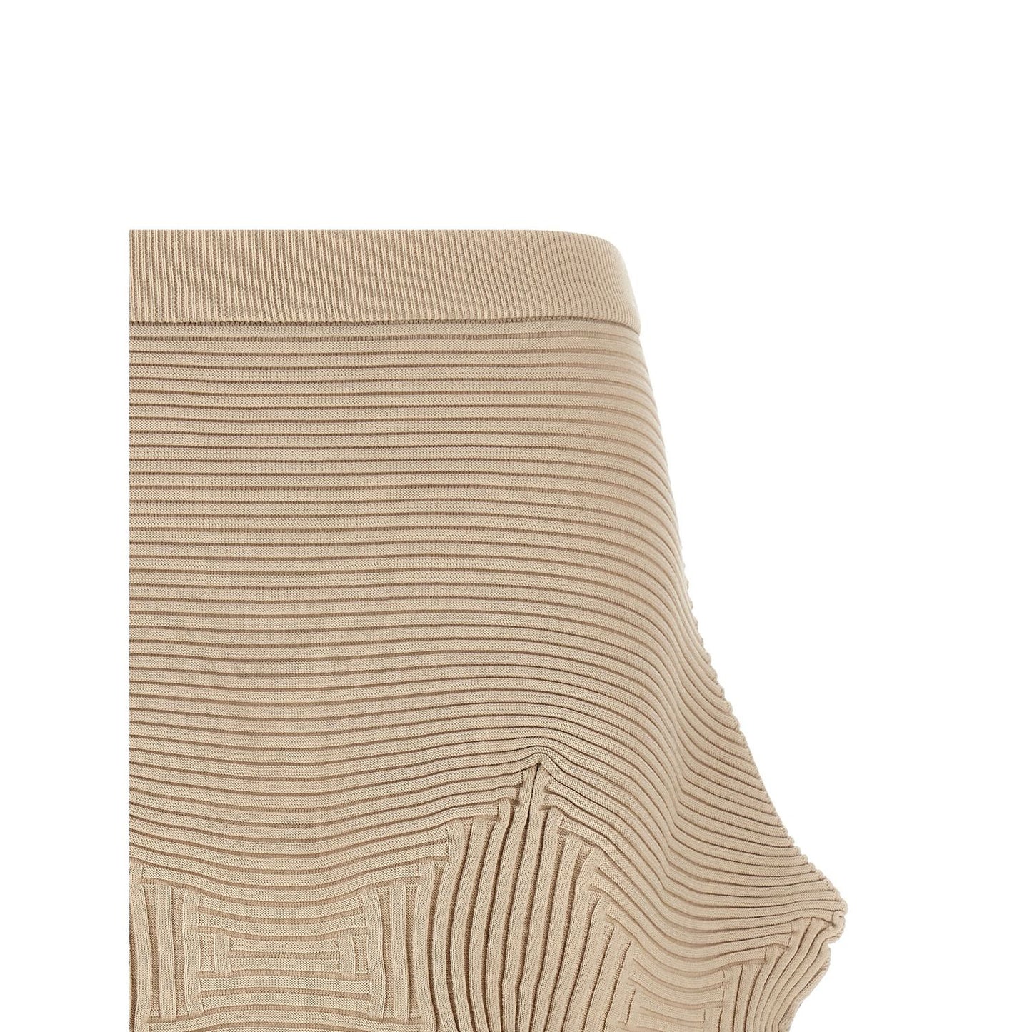 Issey Miyake Beige Polyester Midi Skirt