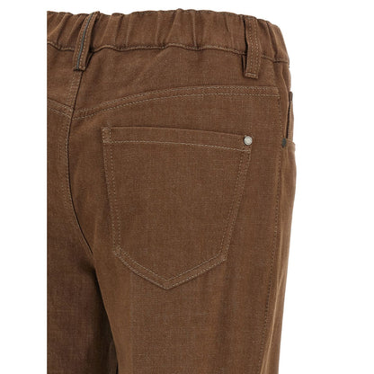 Brunello Cucinelli Brown Cotton Jeans Denim