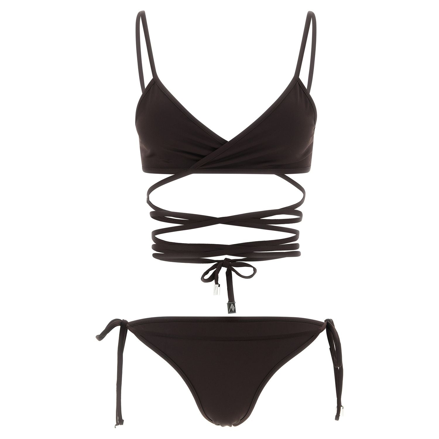 The Attico Brown Polyamide Bikini