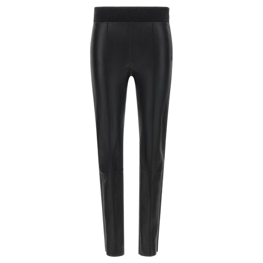 Brunello Cucinelli Black Lamb Leather Leggings