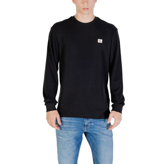 Calvin Klein Jeans Black Cotton Long Sleeve T-Shirt