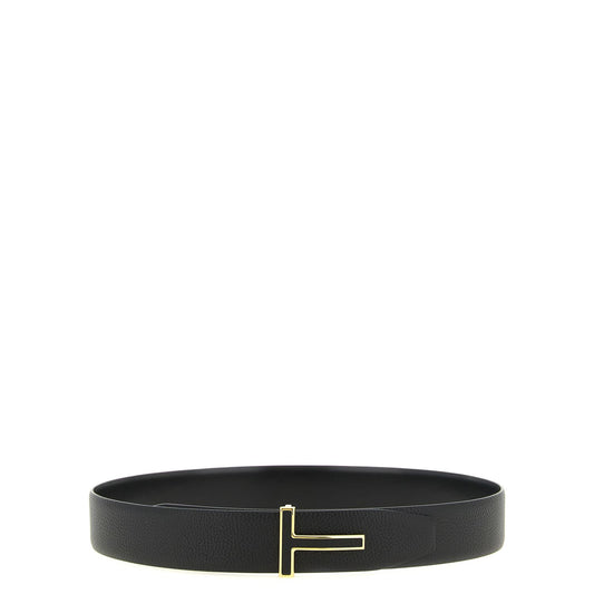 Tom Ford Black Calfskin Regular Belt